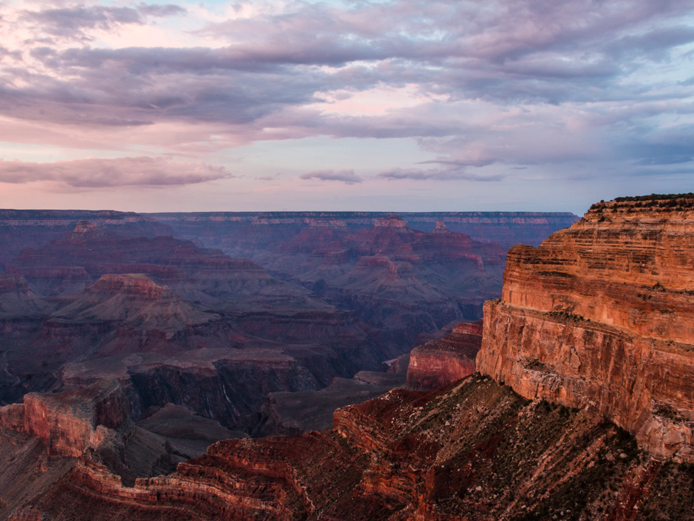 Grand Canyon solnedgang ved Mohave Point