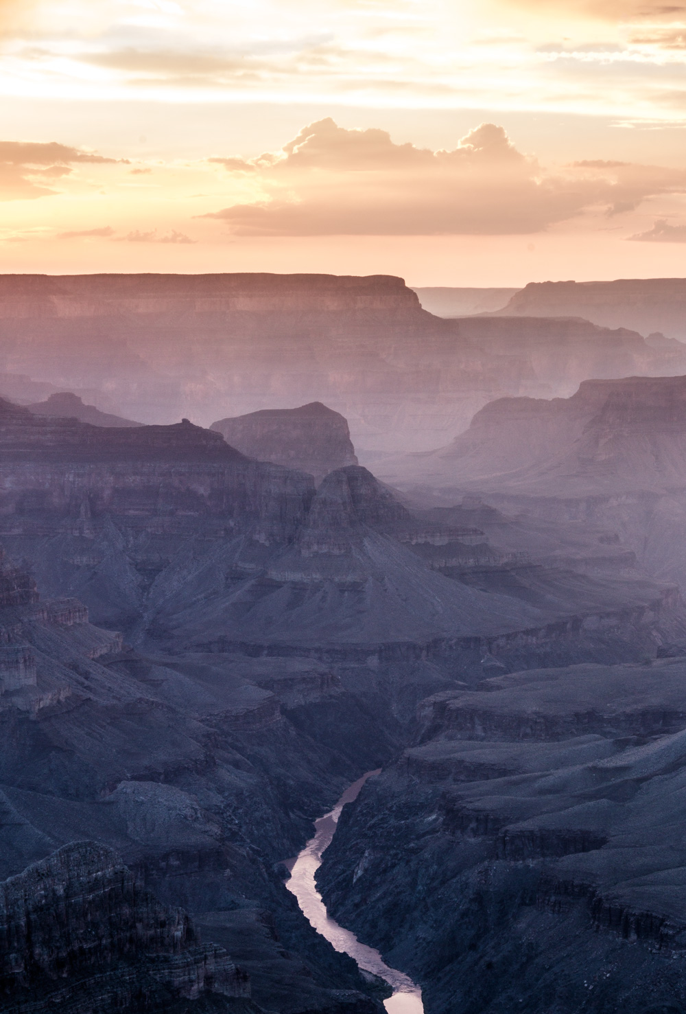 Grand Canyon solnedgang ved Mohave Point