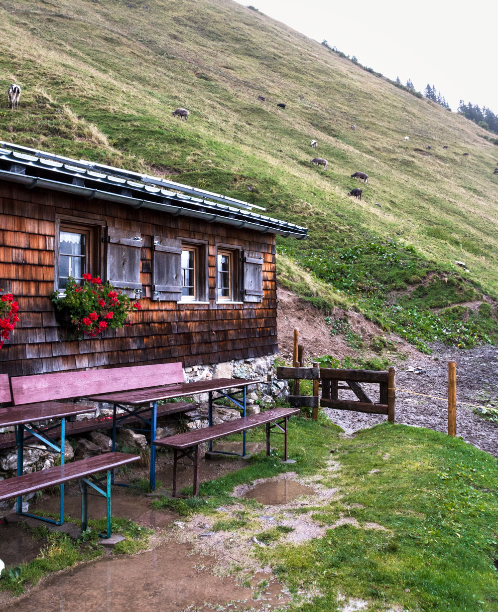 A culinary hike in the valley Kleinwalsertal in Austria