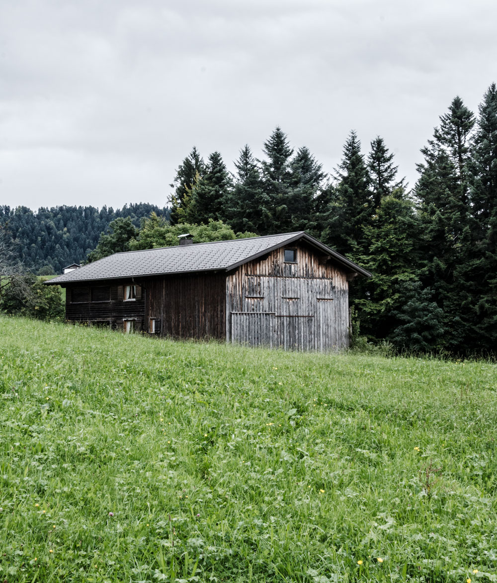 Old farmhouse in the moors of Krumbach