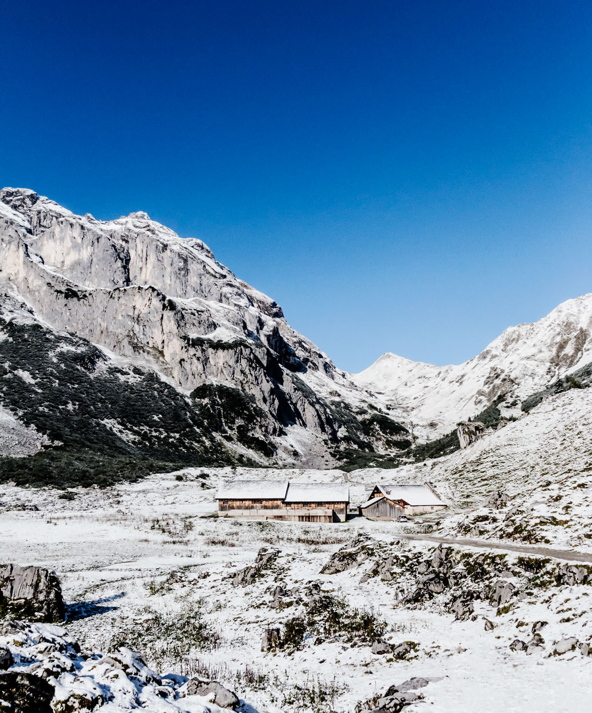 A wild hike in the Montafon mountains in Austria