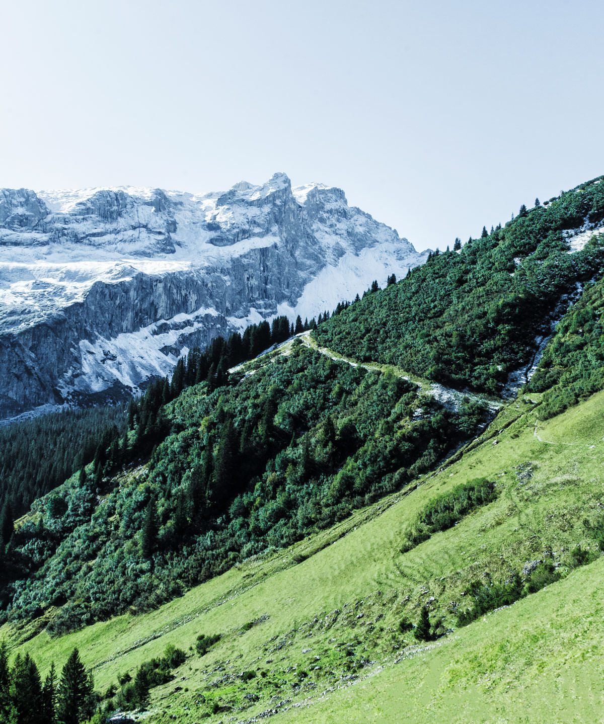 A wild hike in the Montafon mountains in Austria