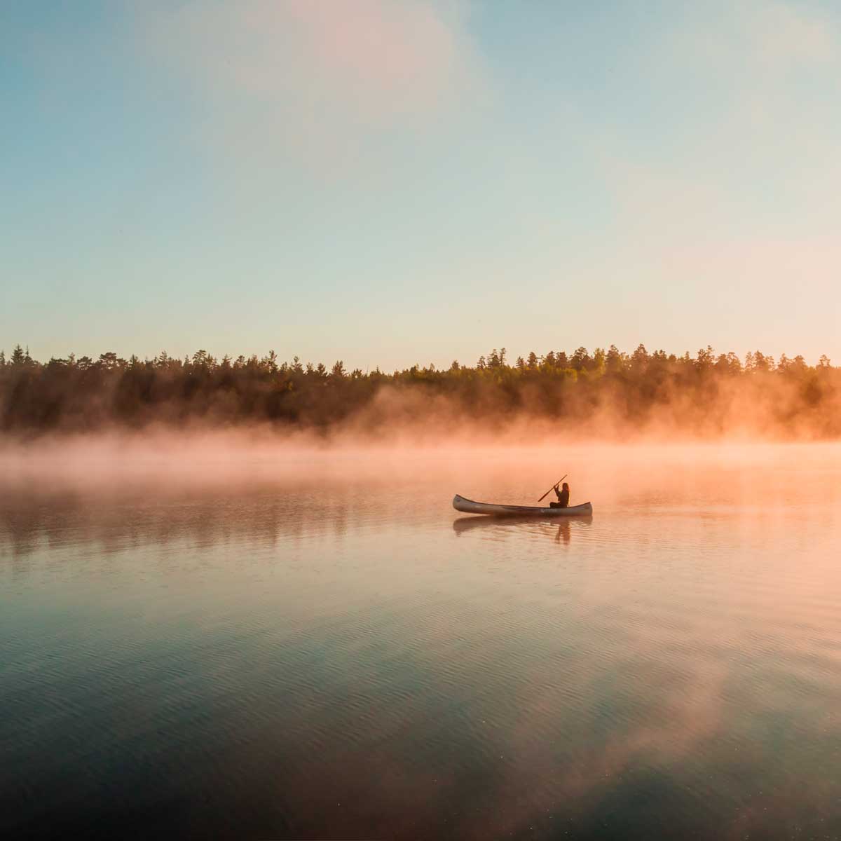 Canoe trip in Småland Sweden on our very own island