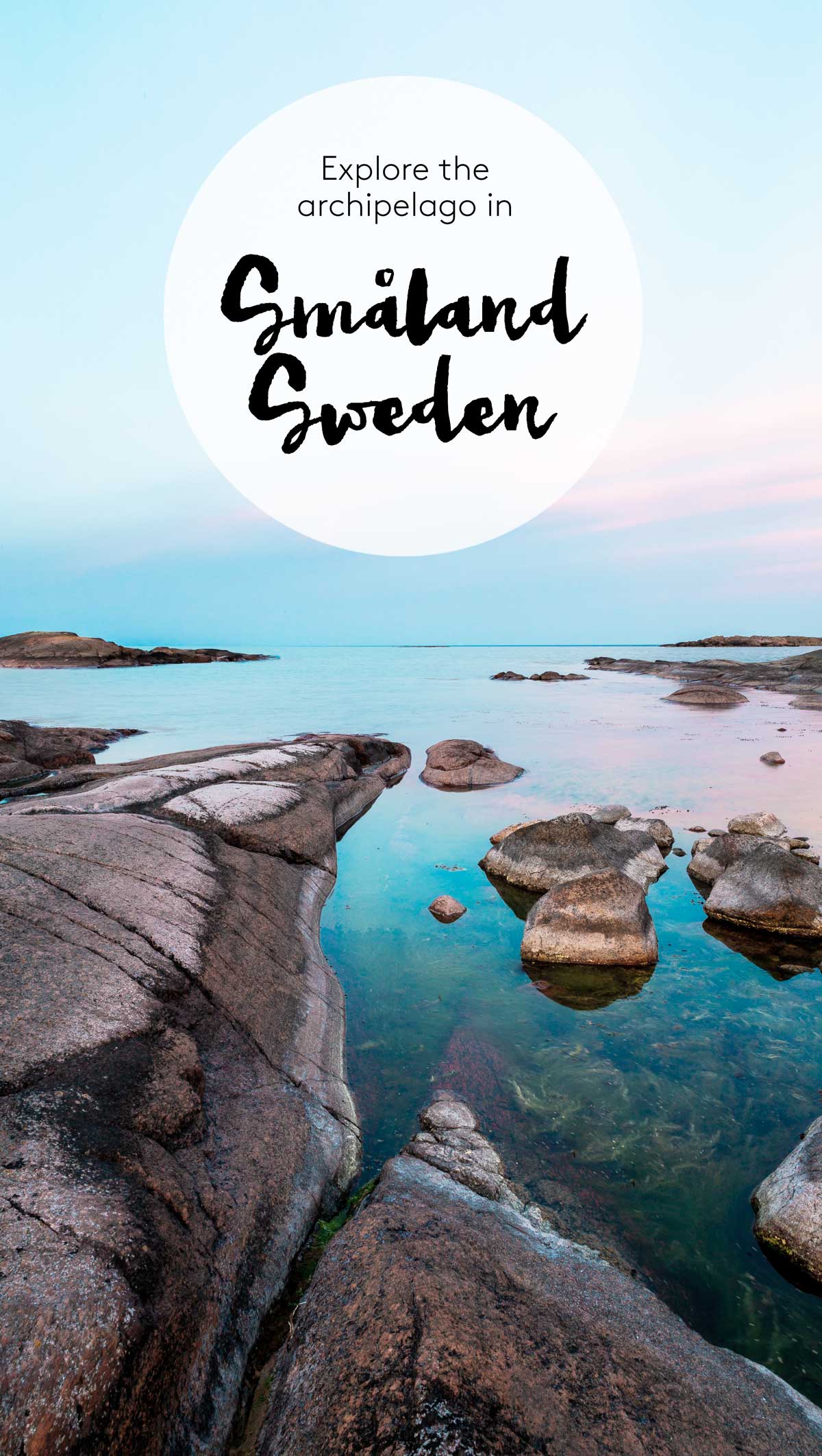 Exploring the archipelago in Småland Sweden