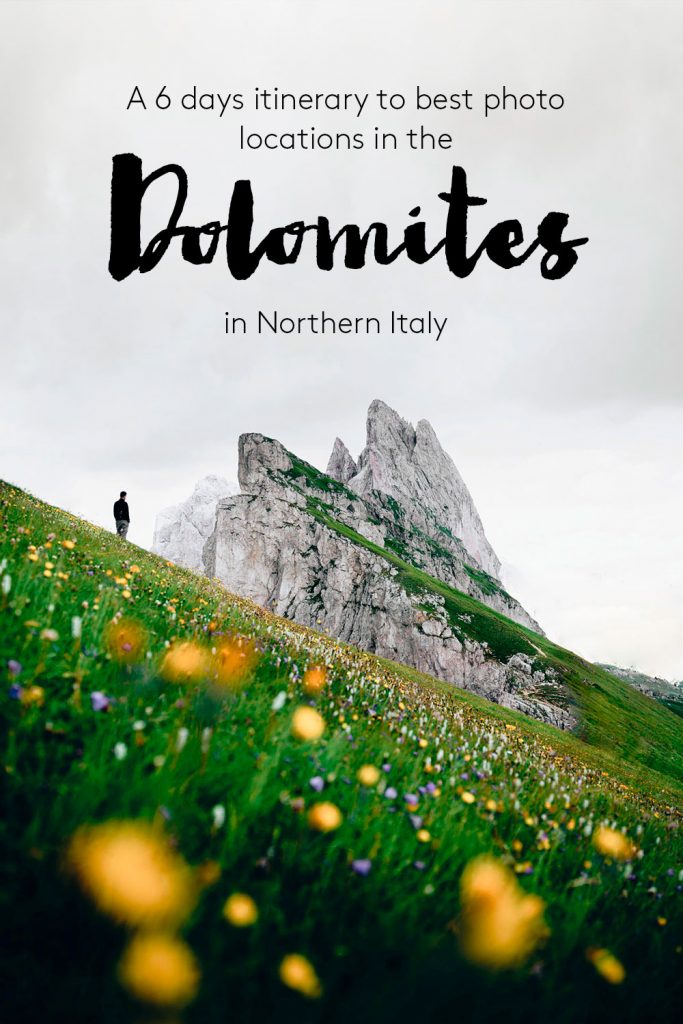 Dolomites itinerary photo locations