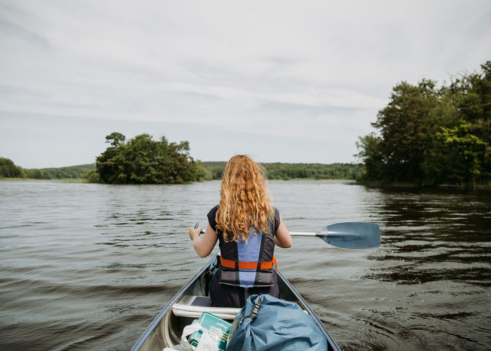 Canoe trip in Sweden with stay on our own island in Skåne's largest lake Ivösjön