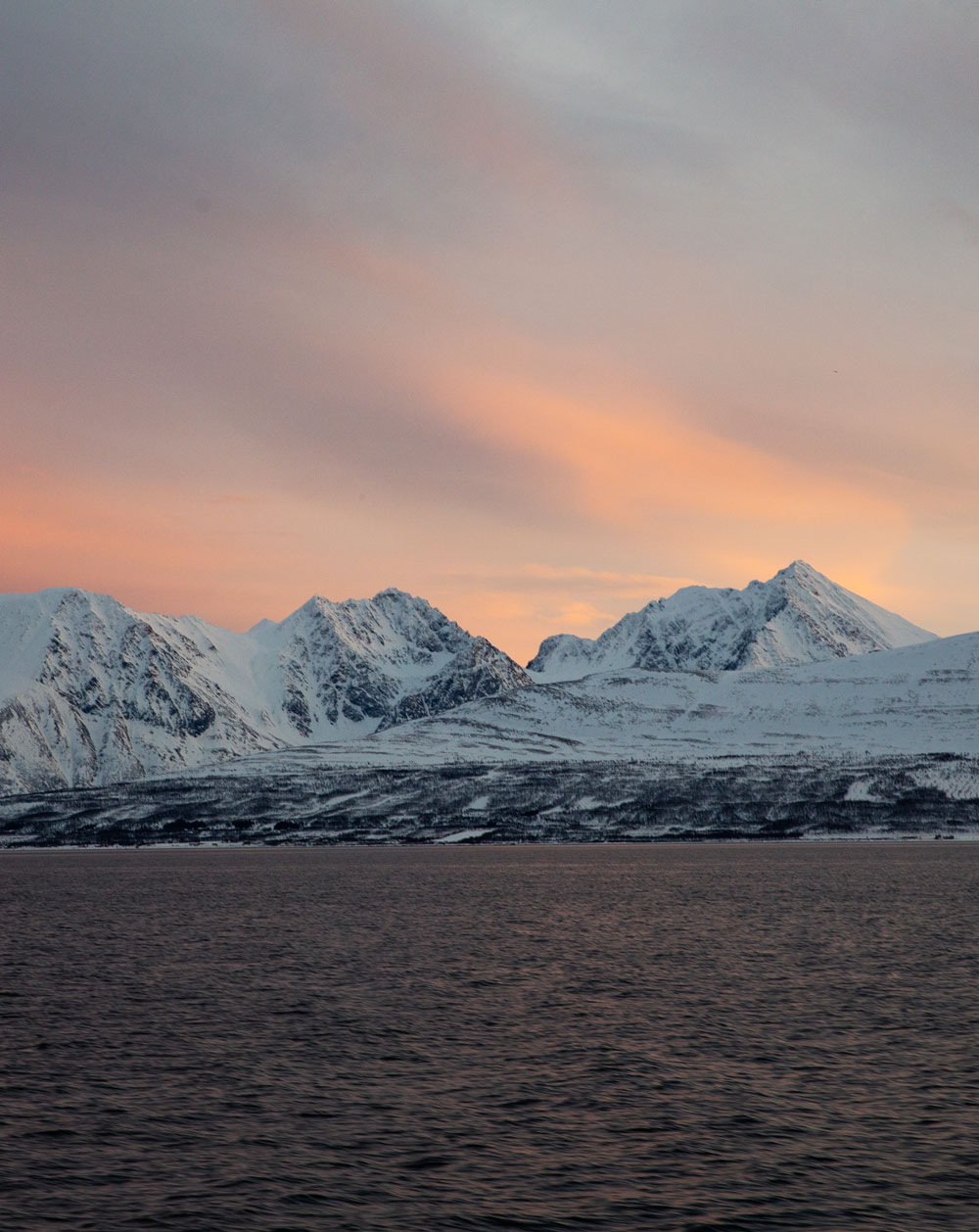 Snowy mountains of Norway