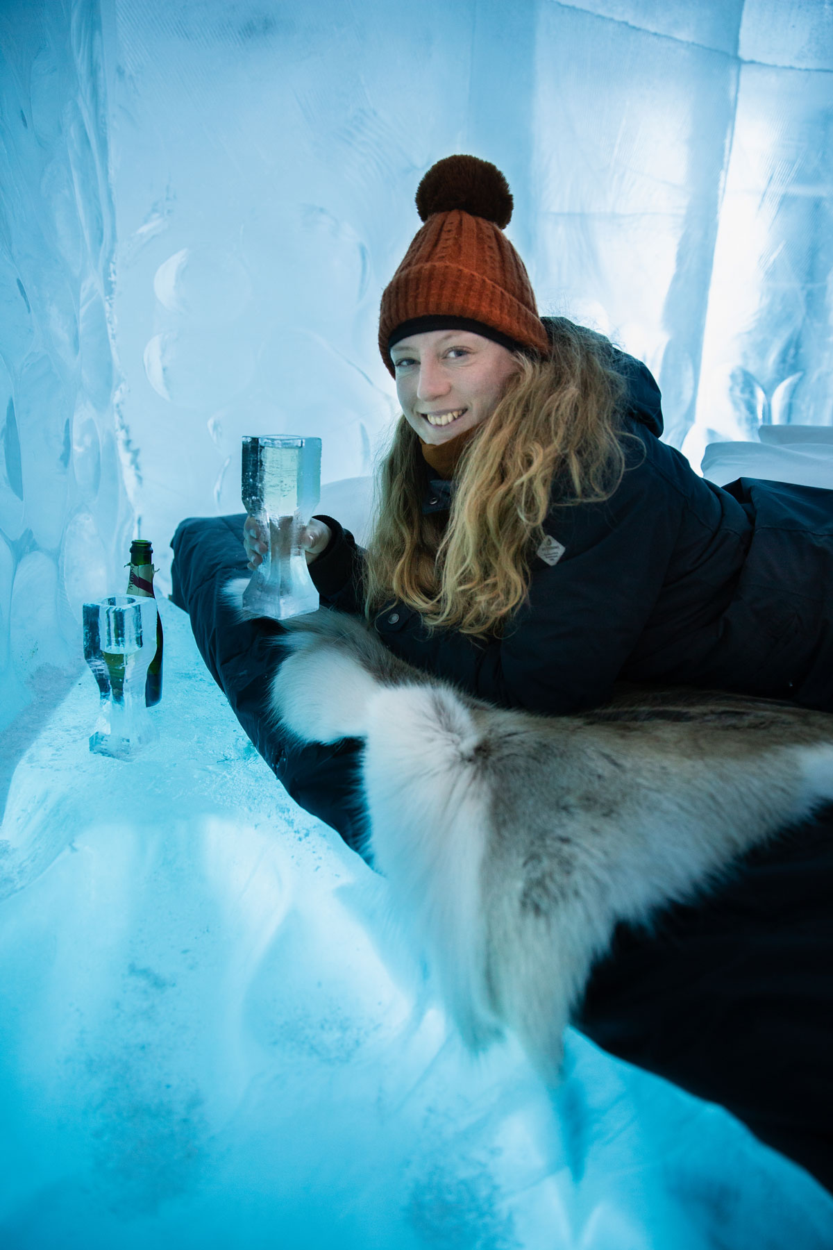 overnatning på ishotellet i Kiruna