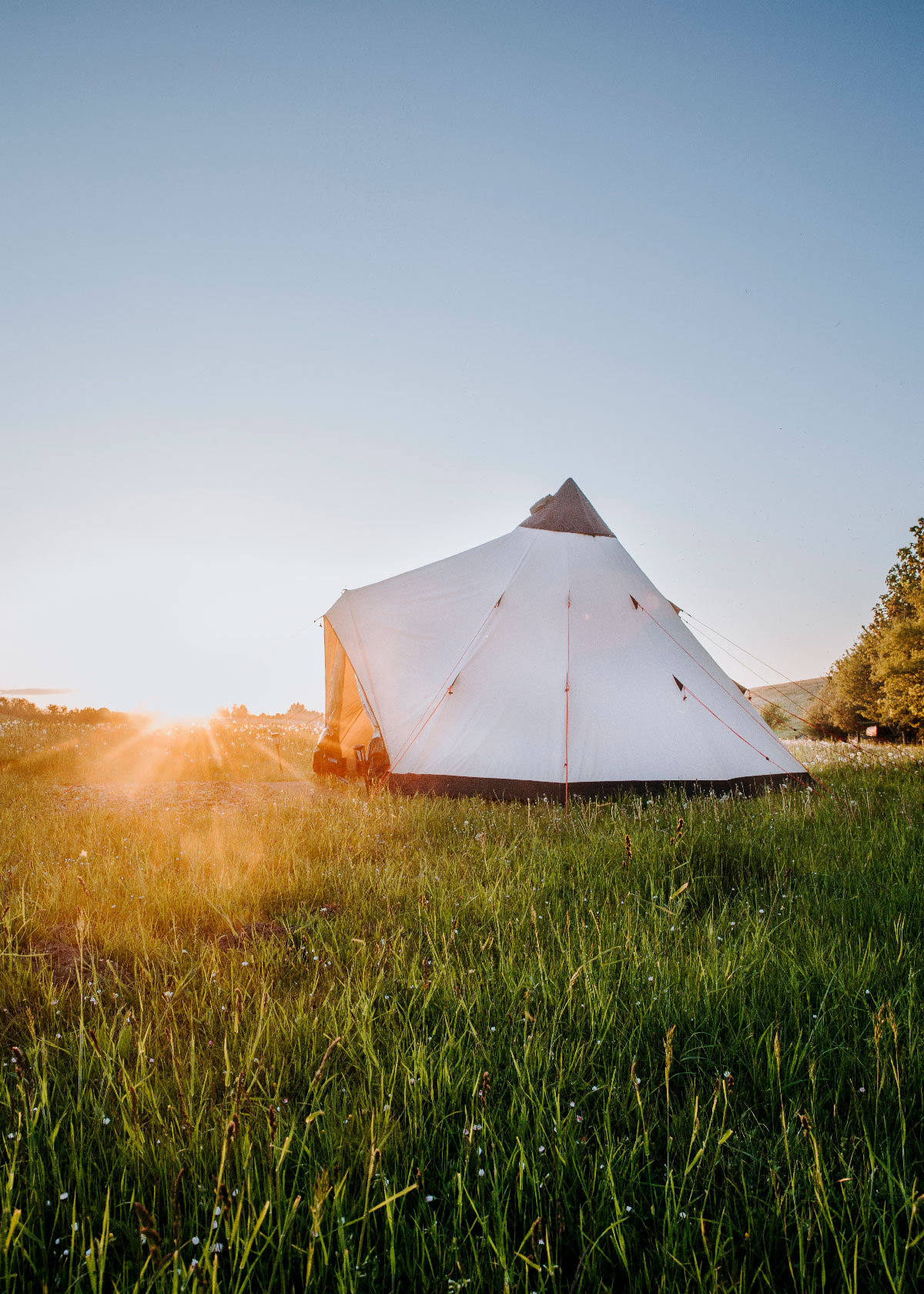 Overnatning i glamping-telt på Skjoldungestien