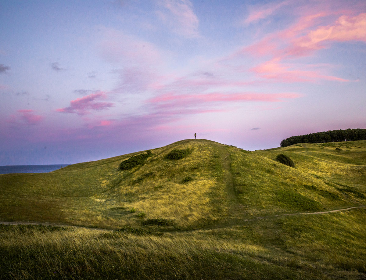 Nordby Bakker ved solnedgang