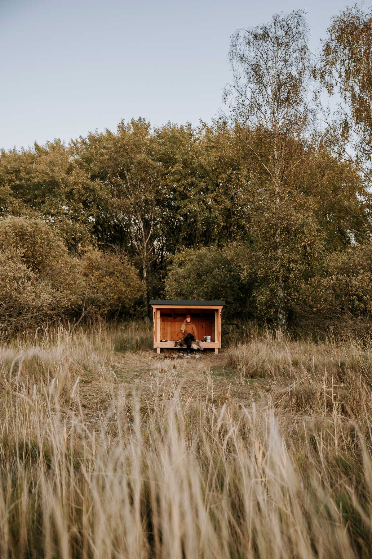 Shelter i Pinseskoven i Naturpark Amager