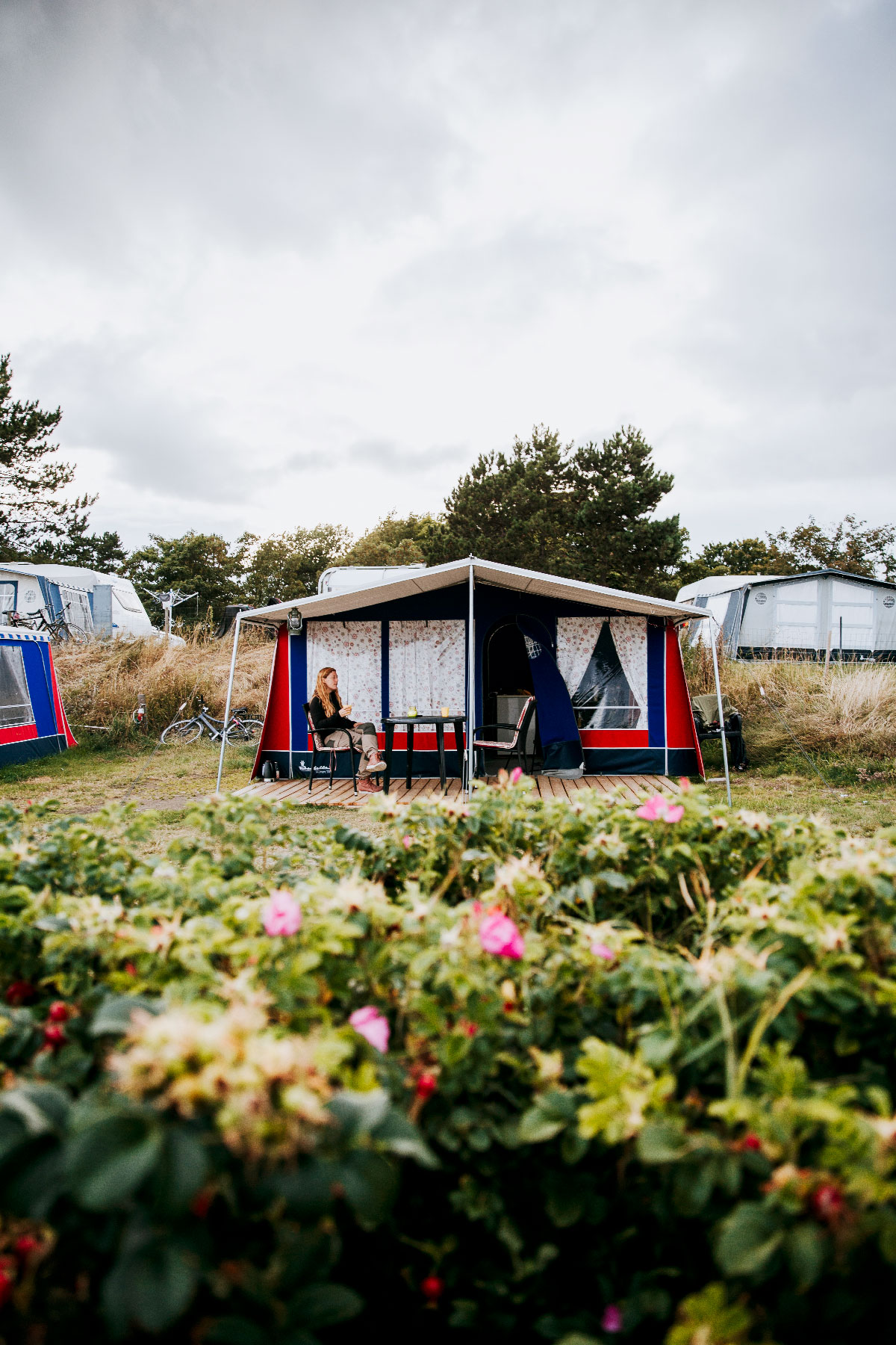 Retrotelt på Ballen Strandcamping, Samsø