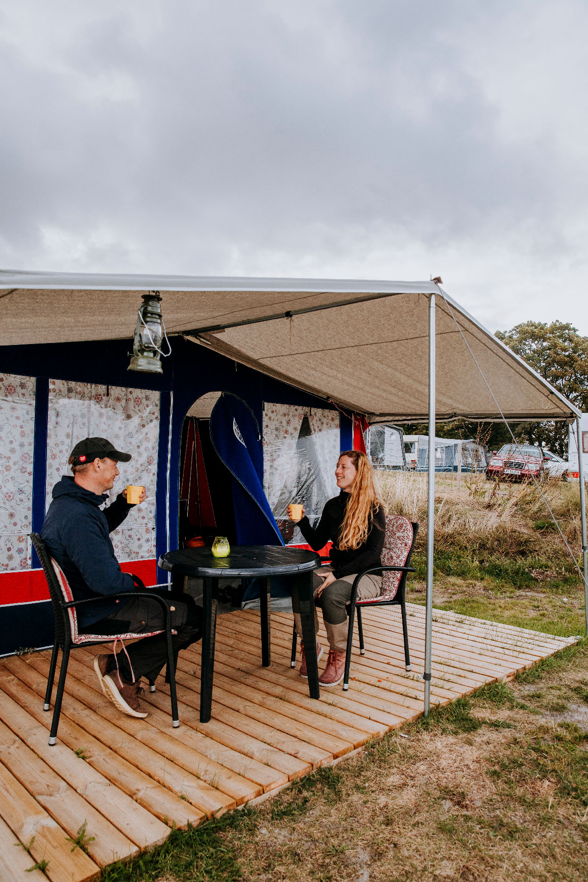 Retrotelt på Ballen Strandcamping, Samsø