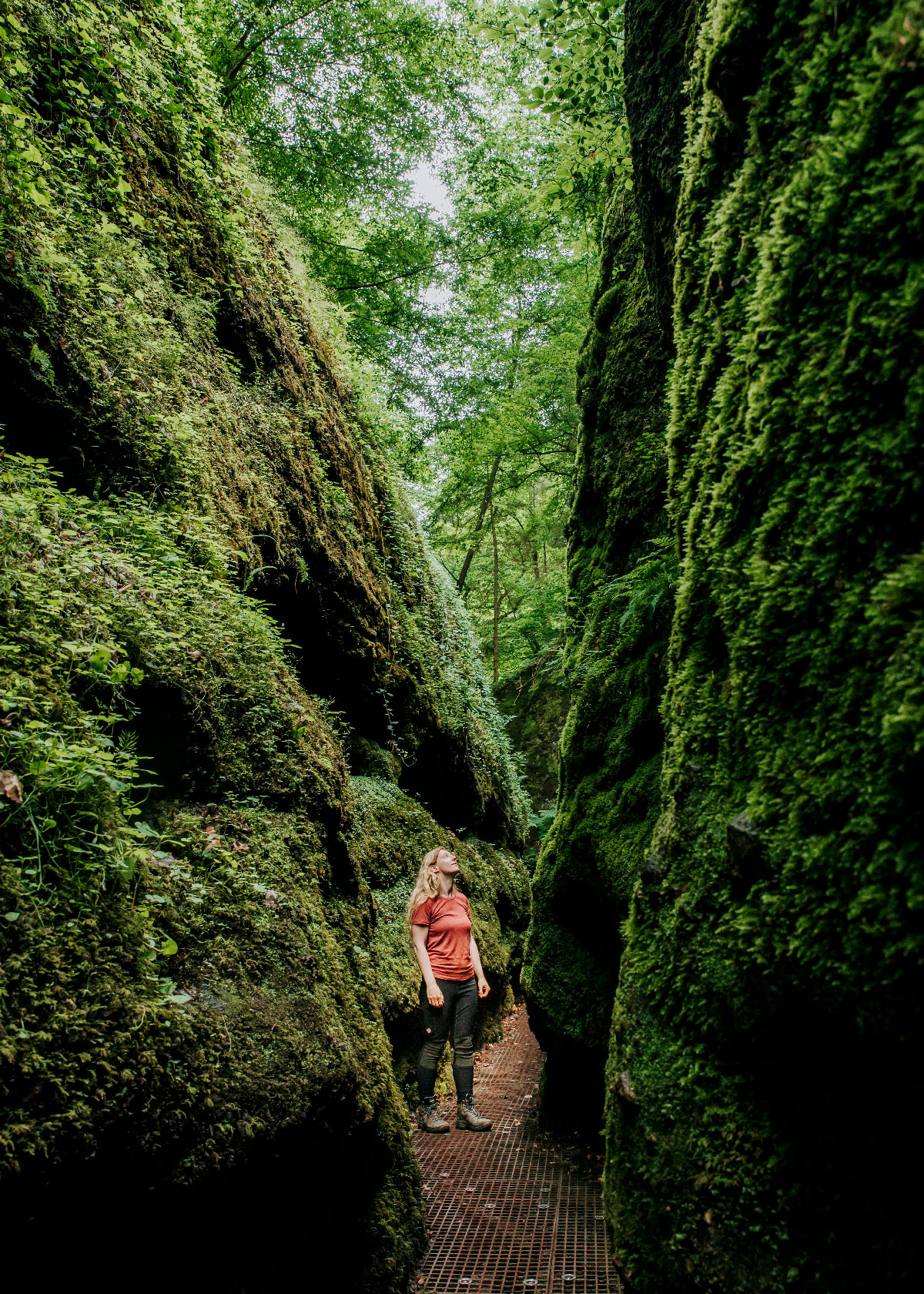 Dragekløften - Drachtenschlucht i Thüringen i Tyskland