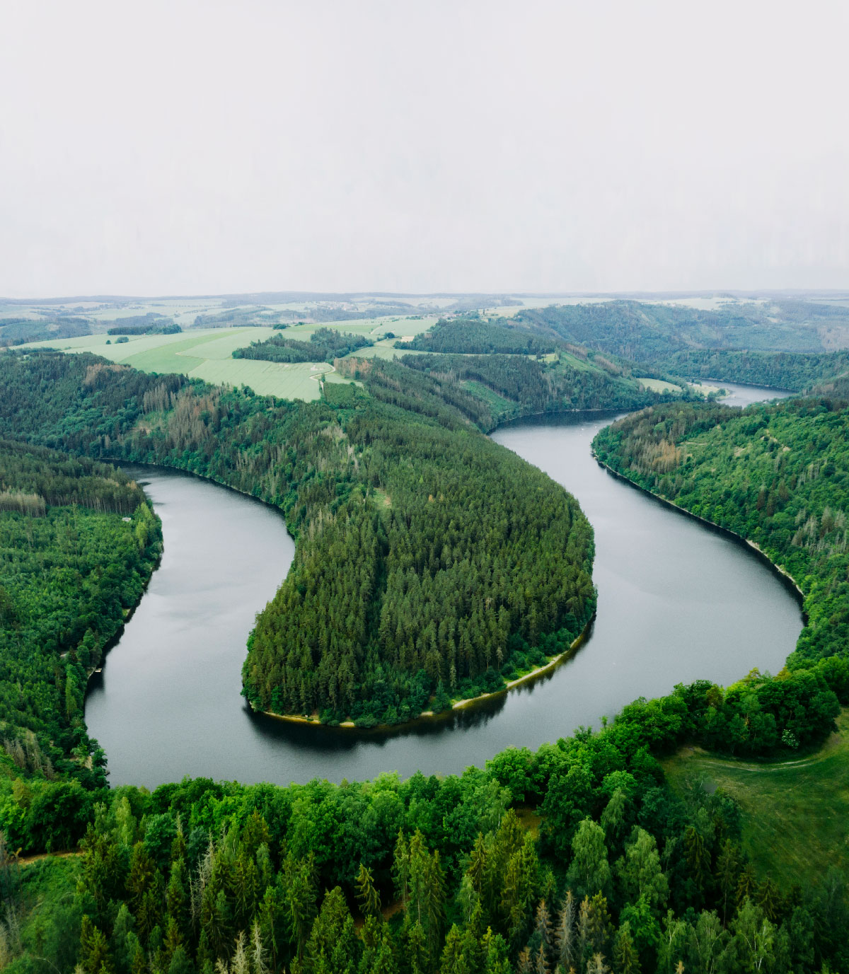 Saale Schleife i Thüringen