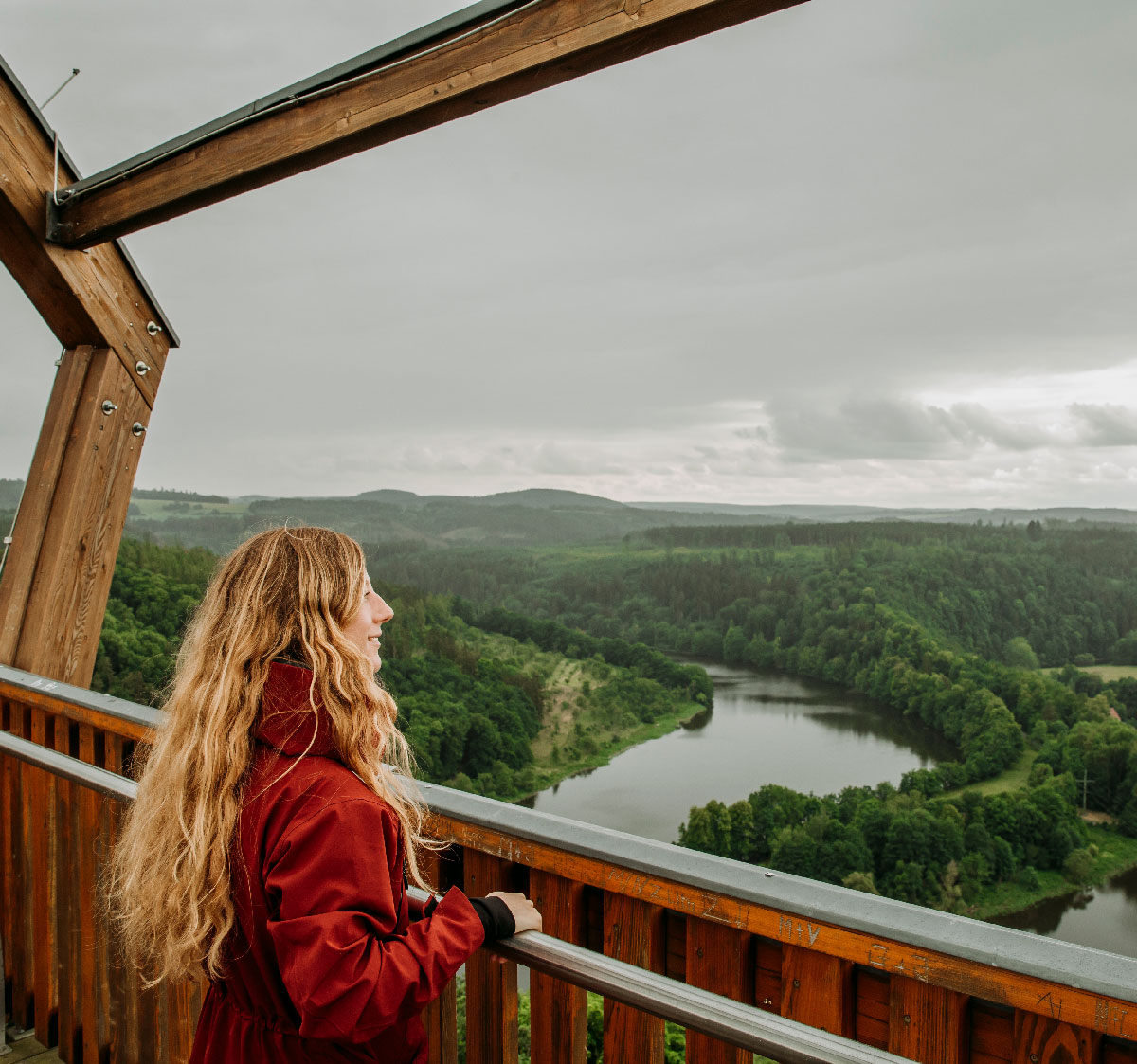 Udsigten fra Saaleturm i Thüringen