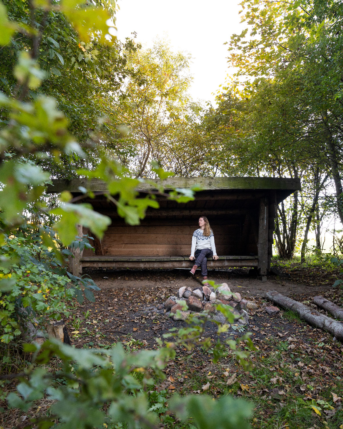 Shelter ved søen Oldenor, Naturpark Nordals