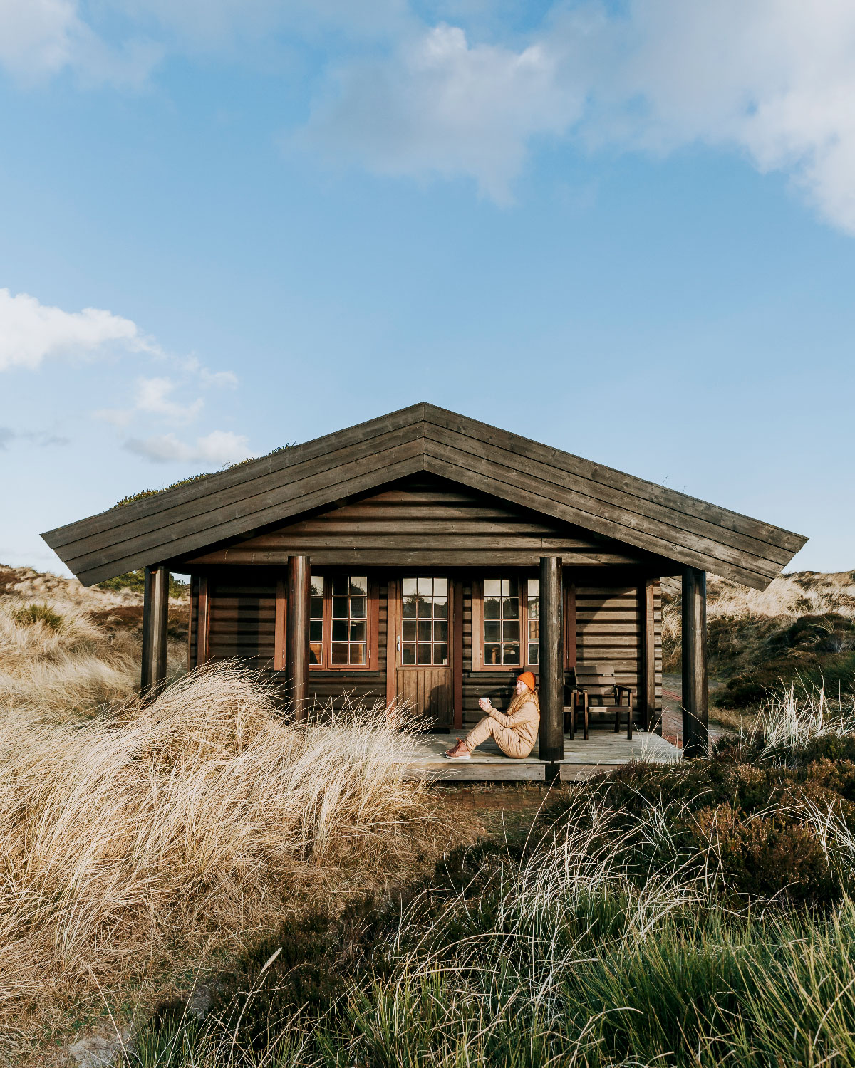 Hytte ved Grærup Strand i Naturpark Vesterhavet