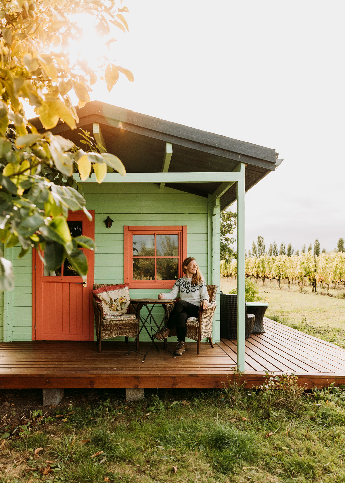 Overnatning på Fejø - minihytte på Hideaway Vingård